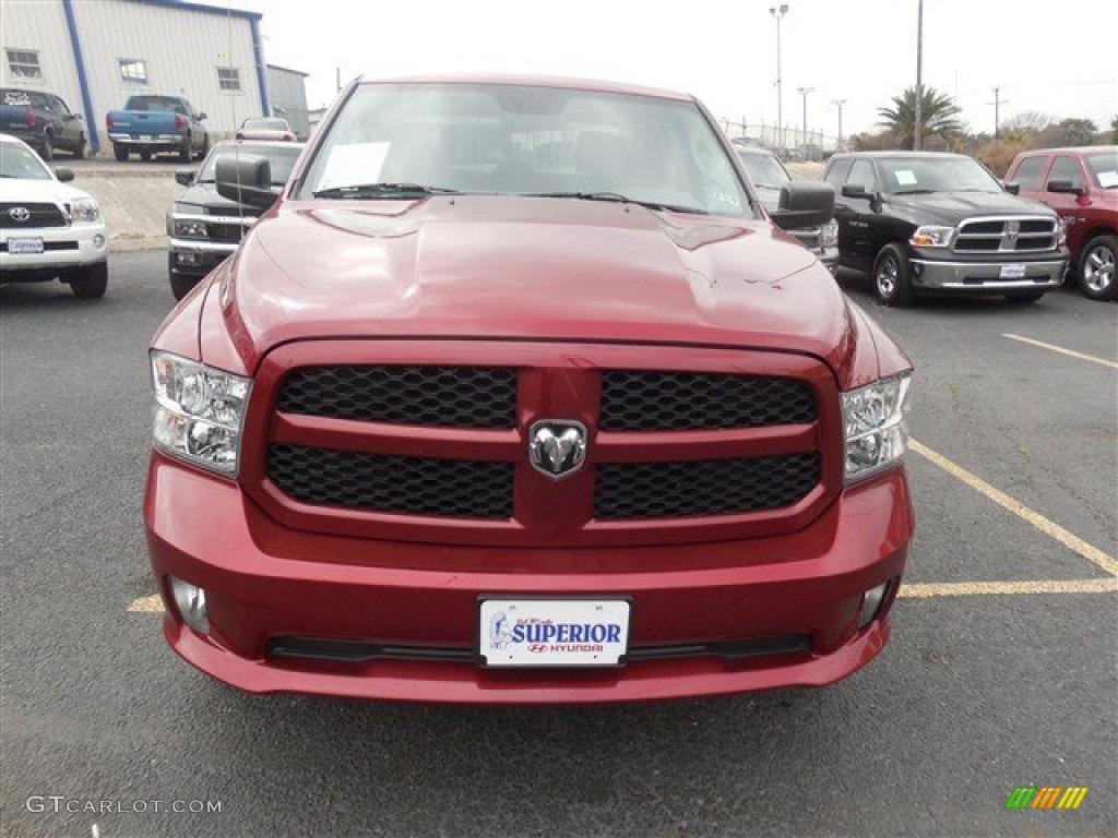 2013 1500 Express Crew Cab - Deep Cherry Red Pearl / Black/Diesel Gray photo #2