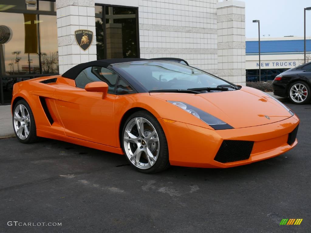 Arancio Borealis (Orange) 2008 Lamborghini Gallardo Spyder Exterior Photo #907648