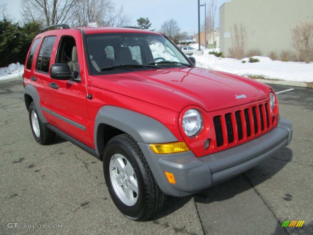 Flame Red 2005 Jeep Liberty Sport 4x4 Exterior Photo #90765658