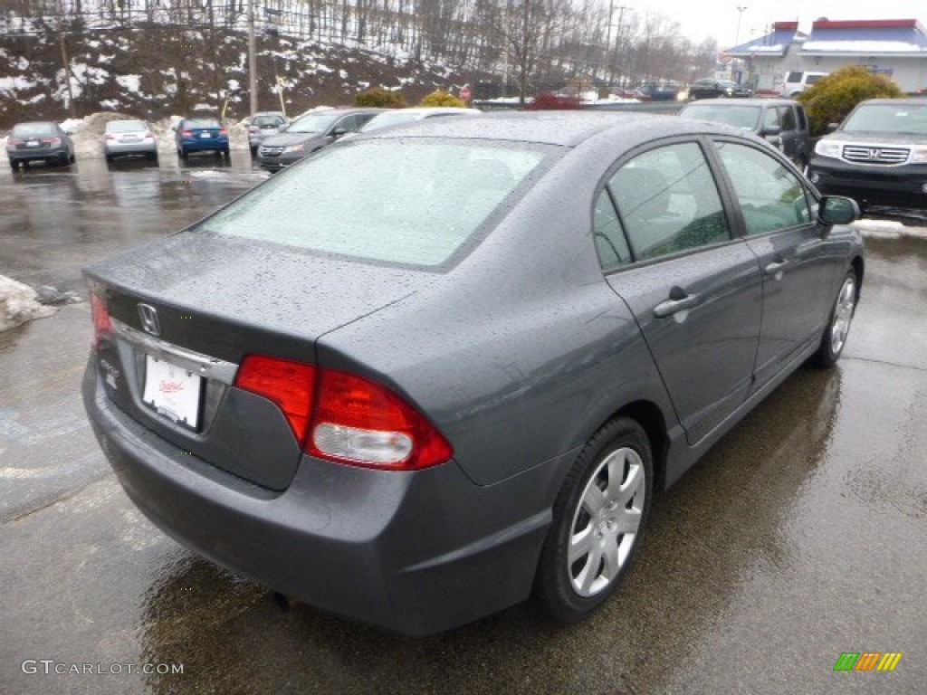 2011 Civic LX Sedan - Polished Metal Metallic / Gray photo #5