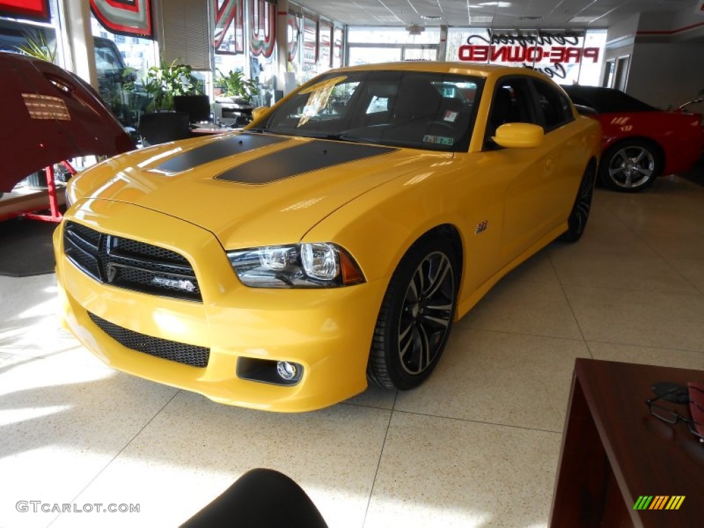 2012 Charger SRT8 Super Bee - Stinger Yellow / Black/Super Bee Stripes photo #1
