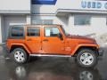 Mango Tango Pearl 2010 Jeep Wrangler Unlimited Sahara 4x4 Exterior