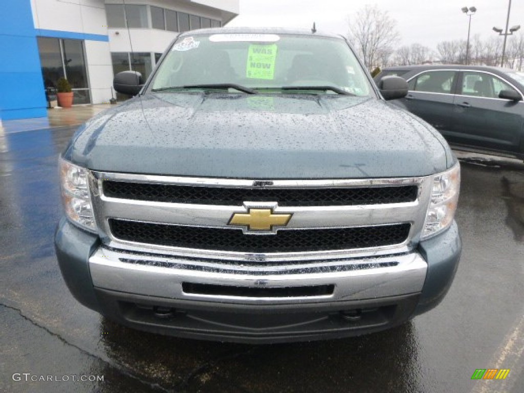 2011 Silverado 1500 LS Extended Cab 4x4 - Blue Granite Metallic / Dark Titanium photo #8