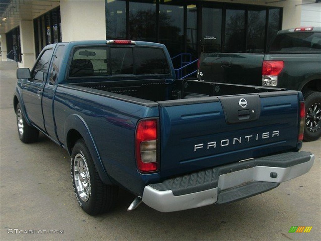 2003 Frontier XE King Cab - Electric Blue Metallic / Gray photo #4