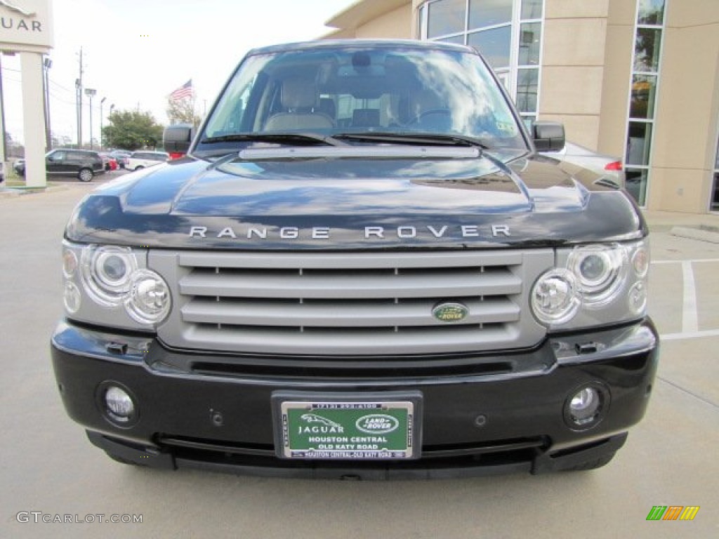 2008 Range Rover V8 HSE - Java Black Pearlescent / Sand photo #6