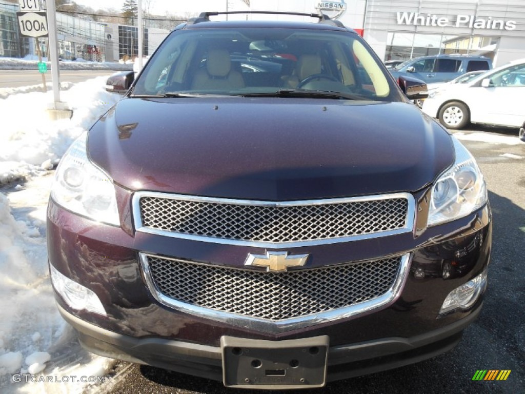 2009 Traverse LTZ AWD - Dark Cherry Metallic / Cashmere/Ebony photo #2