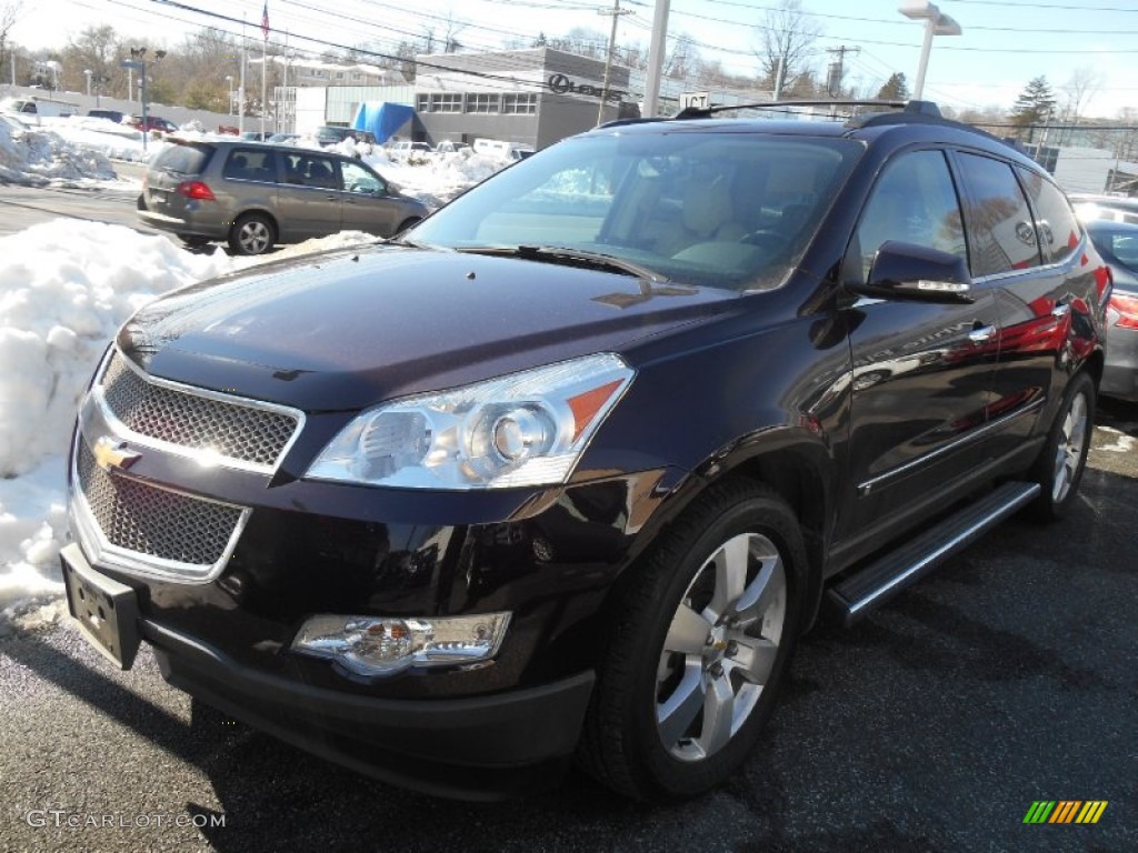2009 Traverse LTZ AWD - Dark Cherry Metallic / Cashmere/Ebony photo #3