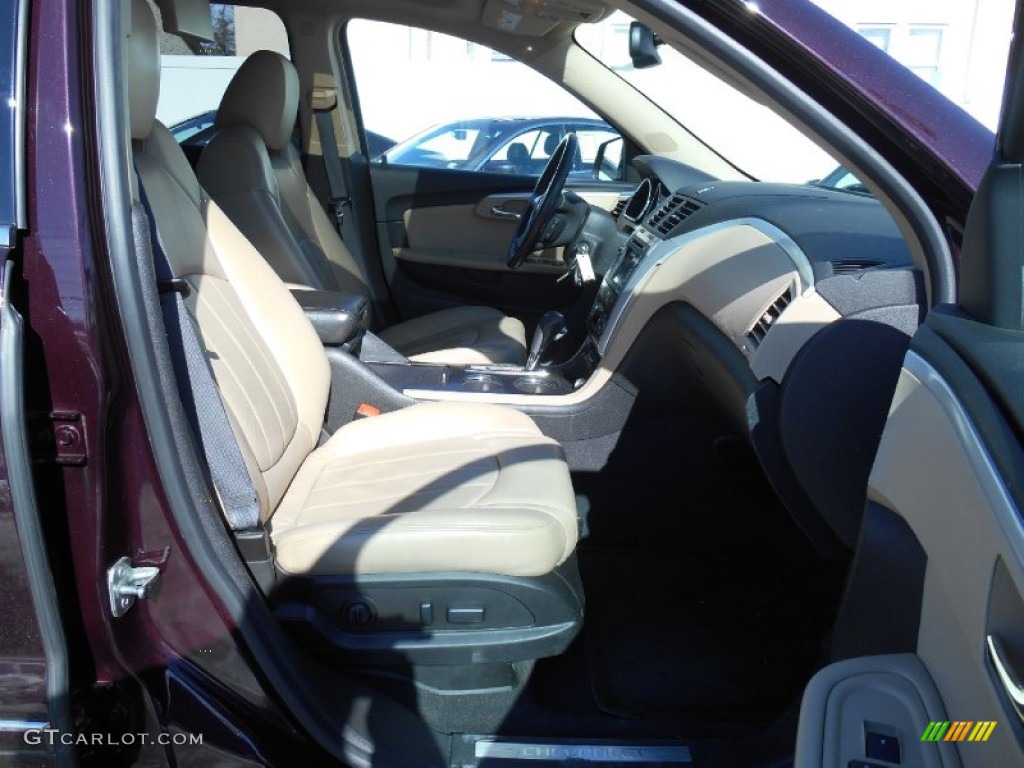 2009 Traverse LTZ AWD - Dark Cherry Metallic / Cashmere/Ebony photo #11