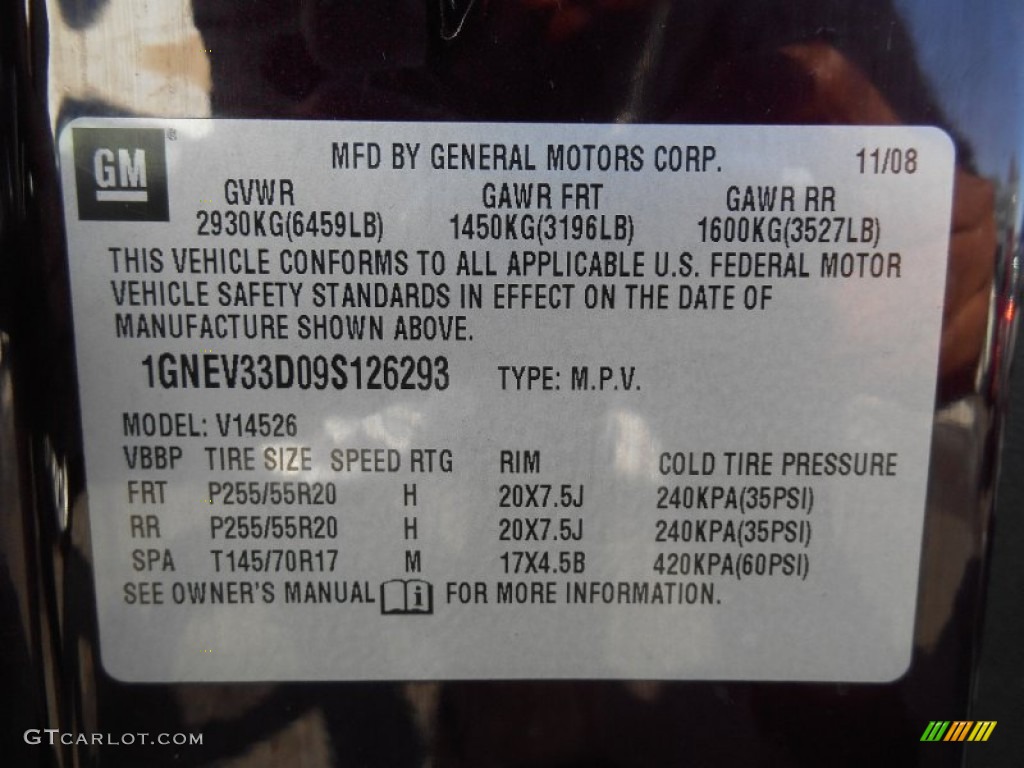 2009 Traverse LTZ AWD - Dark Cherry Metallic / Cashmere/Ebony photo #23