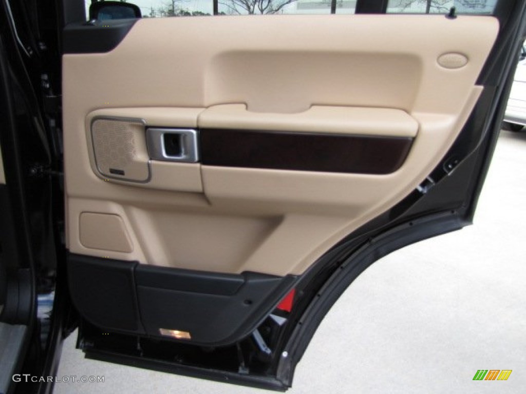 2008 Range Rover V8 HSE - Java Black Pearlescent / Sand photo #42