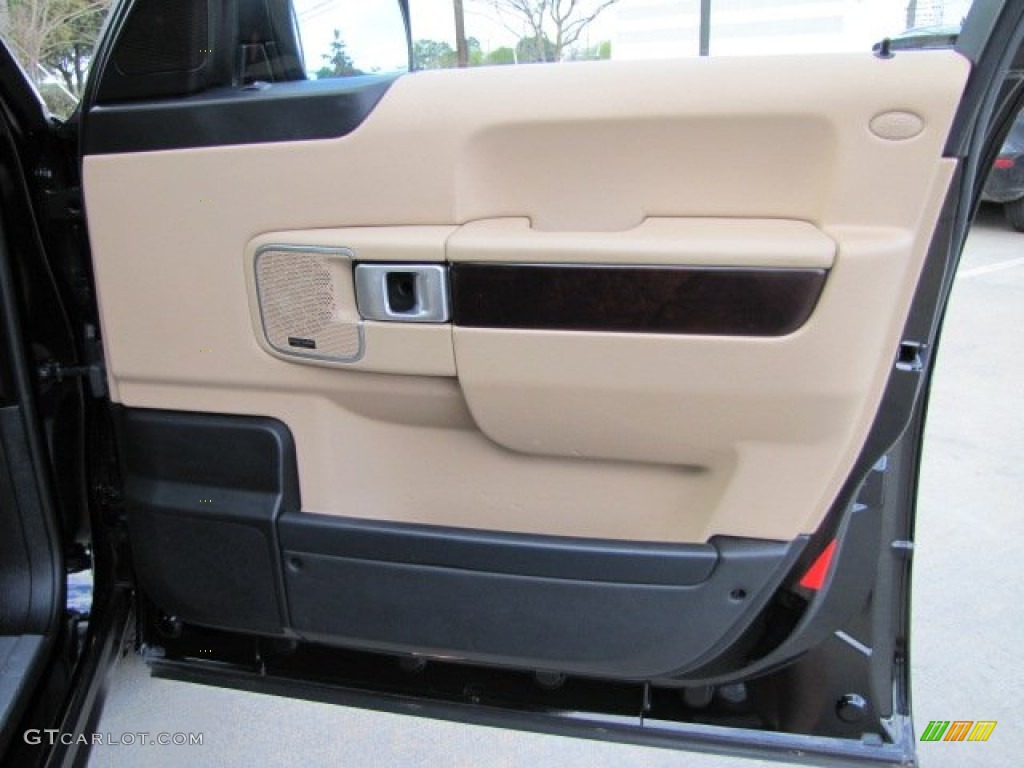 2008 Range Rover V8 HSE - Java Black Pearlescent / Sand photo #43