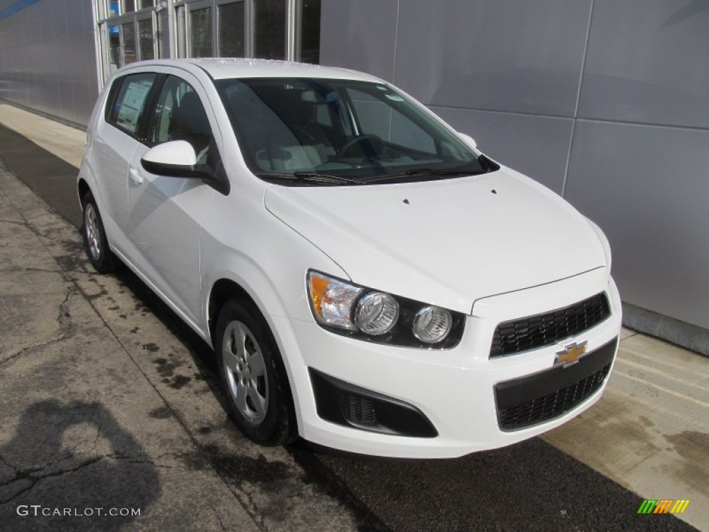 Summit White 2014 Chevrolet Sonic LS Hatchback Exterior Photo #90775431
