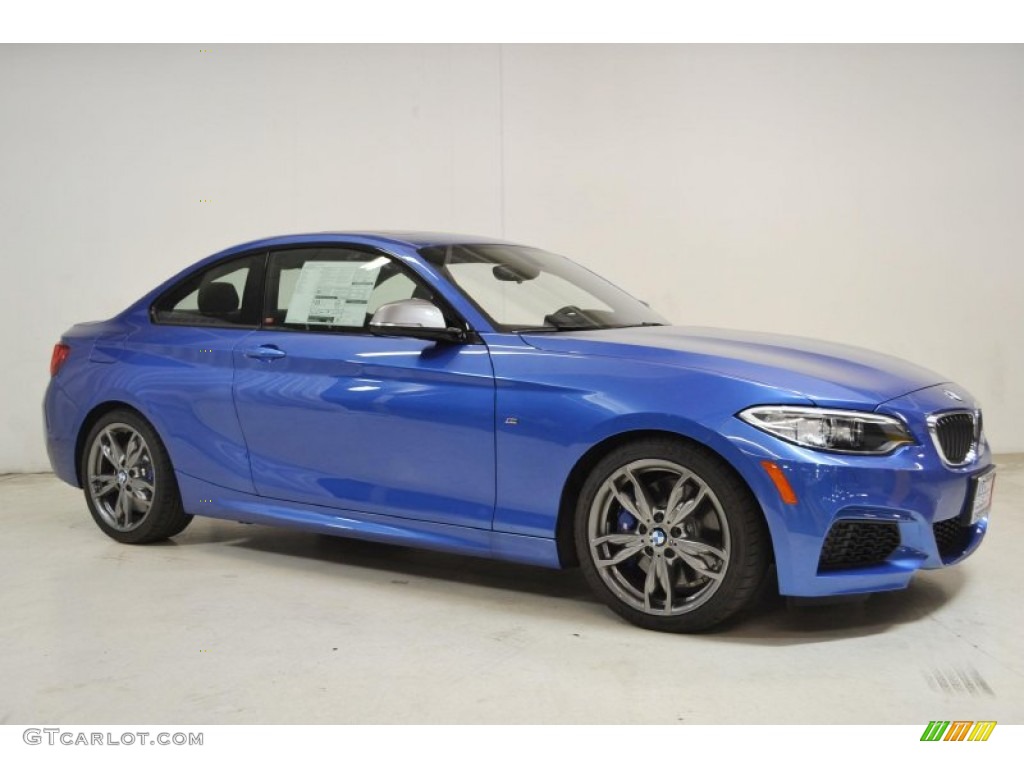 2014 M235i Coupe - Estoril Blue Metallic / Black photo #2