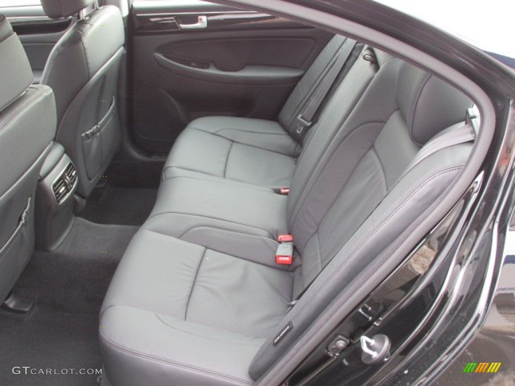 Jet Black Interior 2014 Hyundai Genesis 3.8 Sedan Photo #90777516