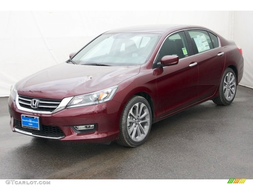2014 Accord Sport Sedan - Basque Red Pearl II / Black photo #3