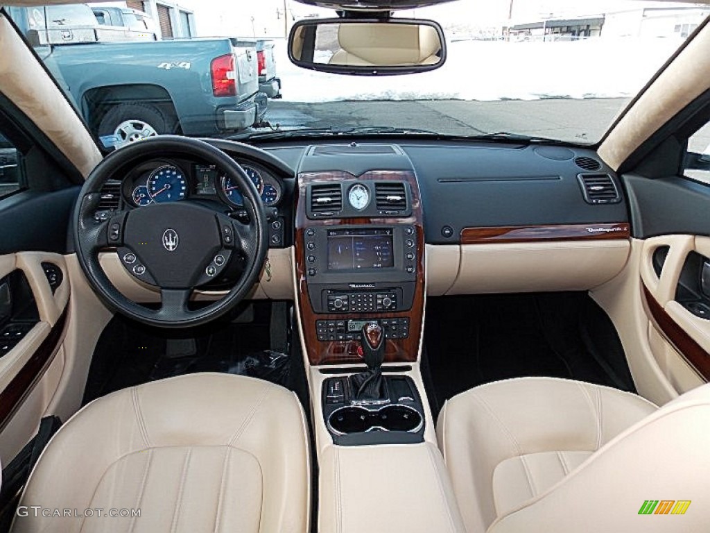 2011 Maserati Quattroporte S Pearl Beige Dashboard Photo #90779604