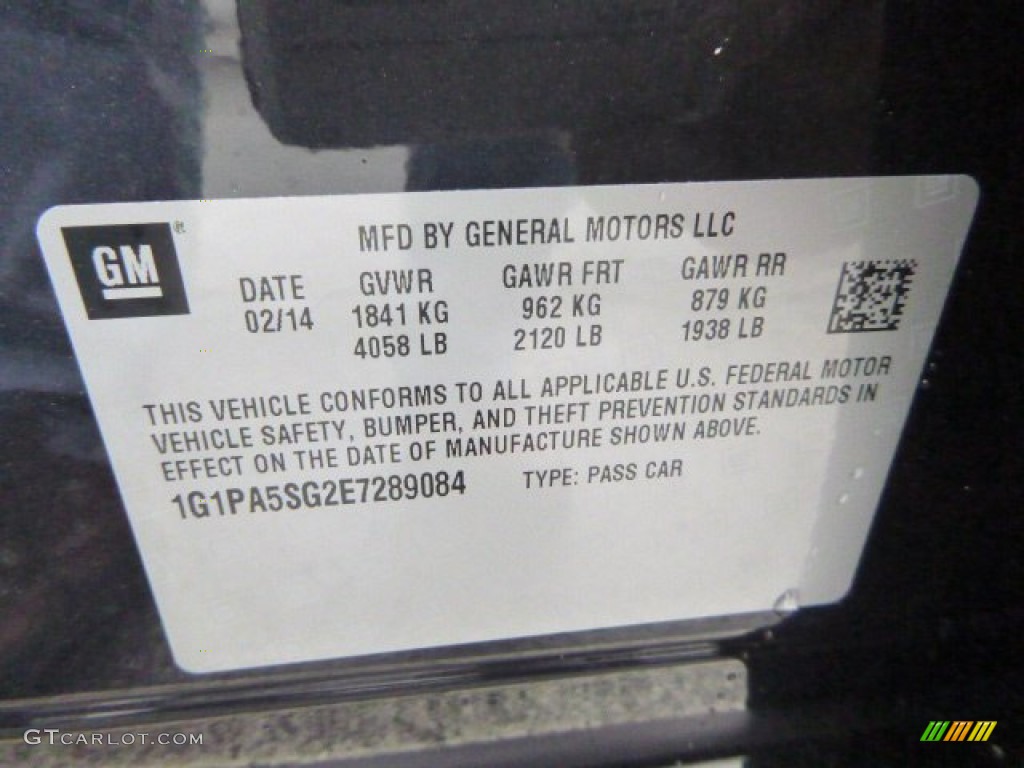 2014 Cruze LS - Blue Ray Metallic / Jet Black/Medium Titanium photo #19