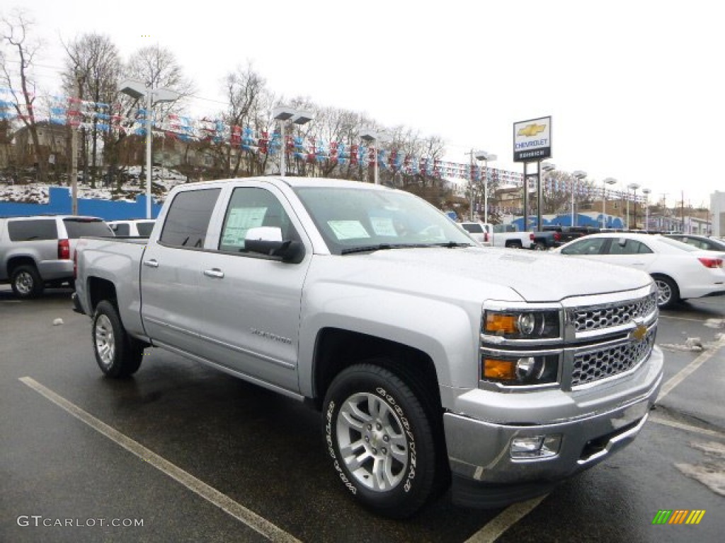 2014 Silverado 1500 LTZ Crew Cab 4x4 - Silver Ice Metallic / Jet Black photo #1