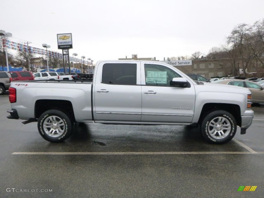 2014 Silverado 1500 LTZ Crew Cab 4x4 - Silver Ice Metallic / Jet Black photo #2