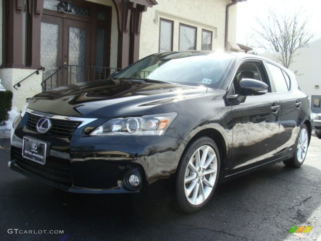 2012 CT 200h Hybrid Premium - Obsidian Black / Black photo #1
