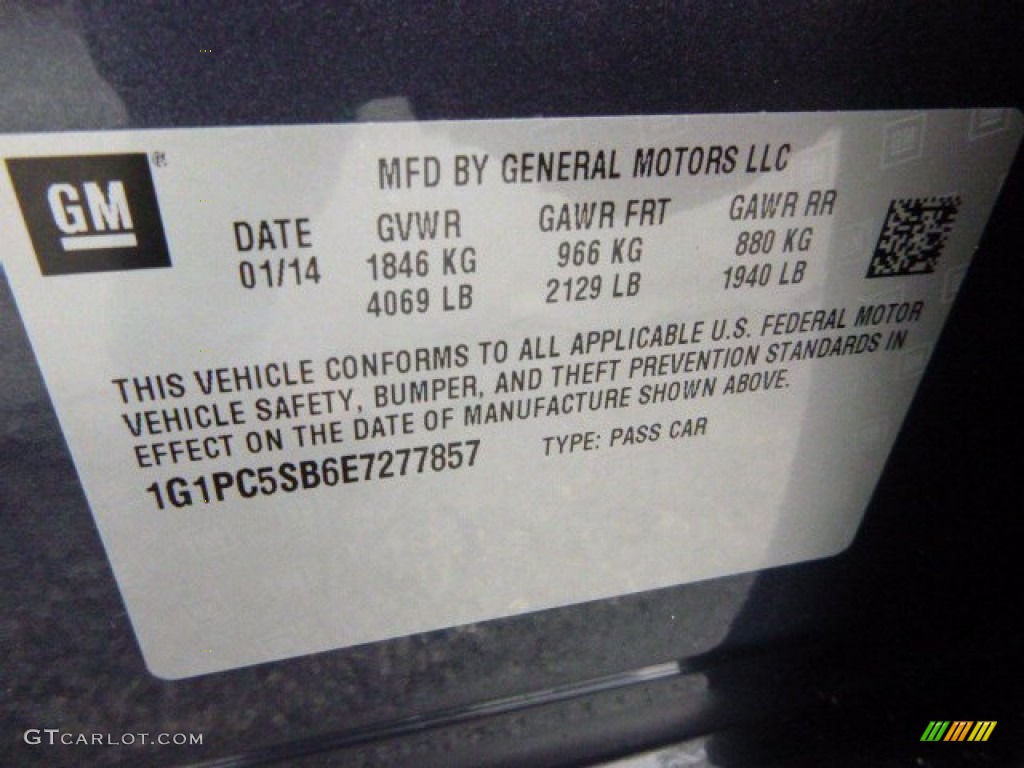 2014 Cruze LT - Atlantis Blue Metallic / Jet Black photo #18