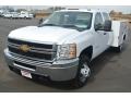 Summit White - Silverado 3500HD WT Crew Cab Utility Truck Photo No. 2