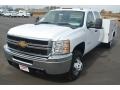 2014 Summit White Chevrolet Silverado 3500HD WT Crew Cab Utility Truck  photo #2