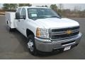 Summit White - Silverado 3500HD WT Crew Cab Utility Truck Photo No. 1
