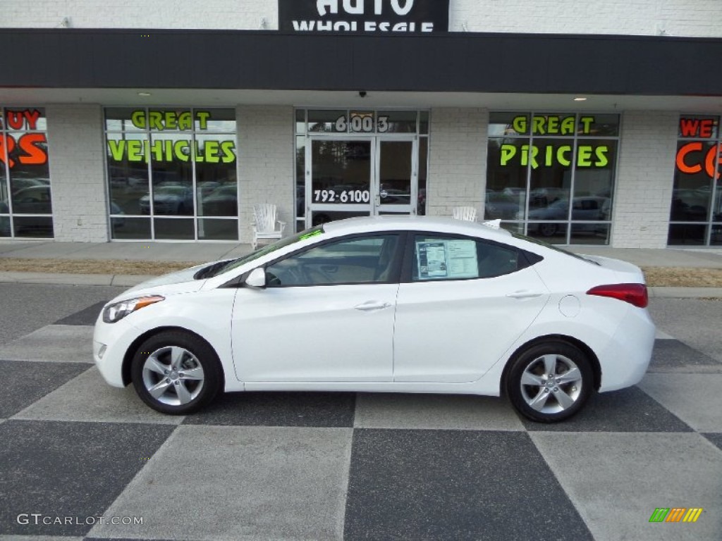 2012 Elantra GLS - Shimmering White / Beige photo #1