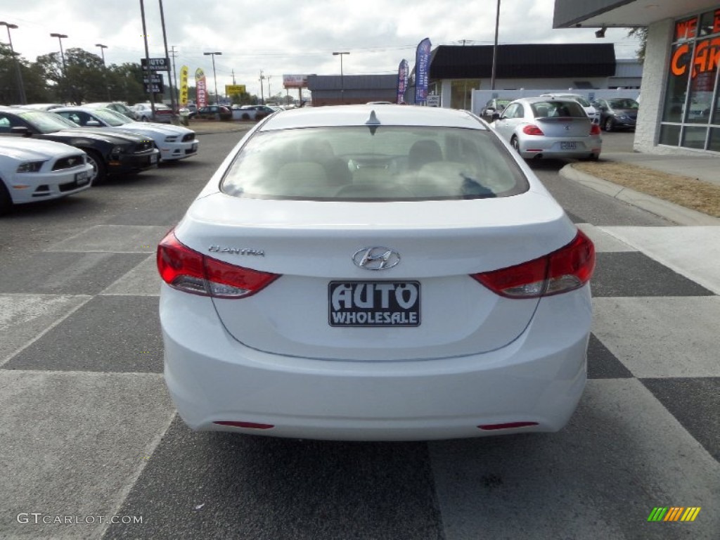 2012 Elantra GLS - Shimmering White / Beige photo #4