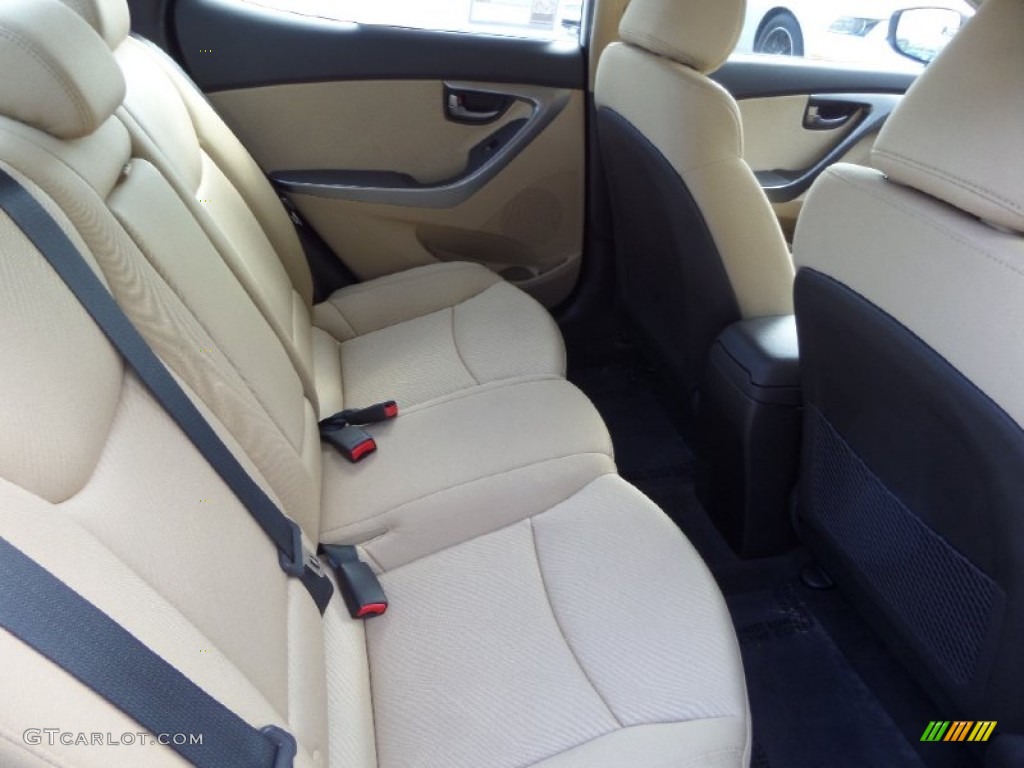 2012 Elantra GLS - Shimmering White / Beige photo #13