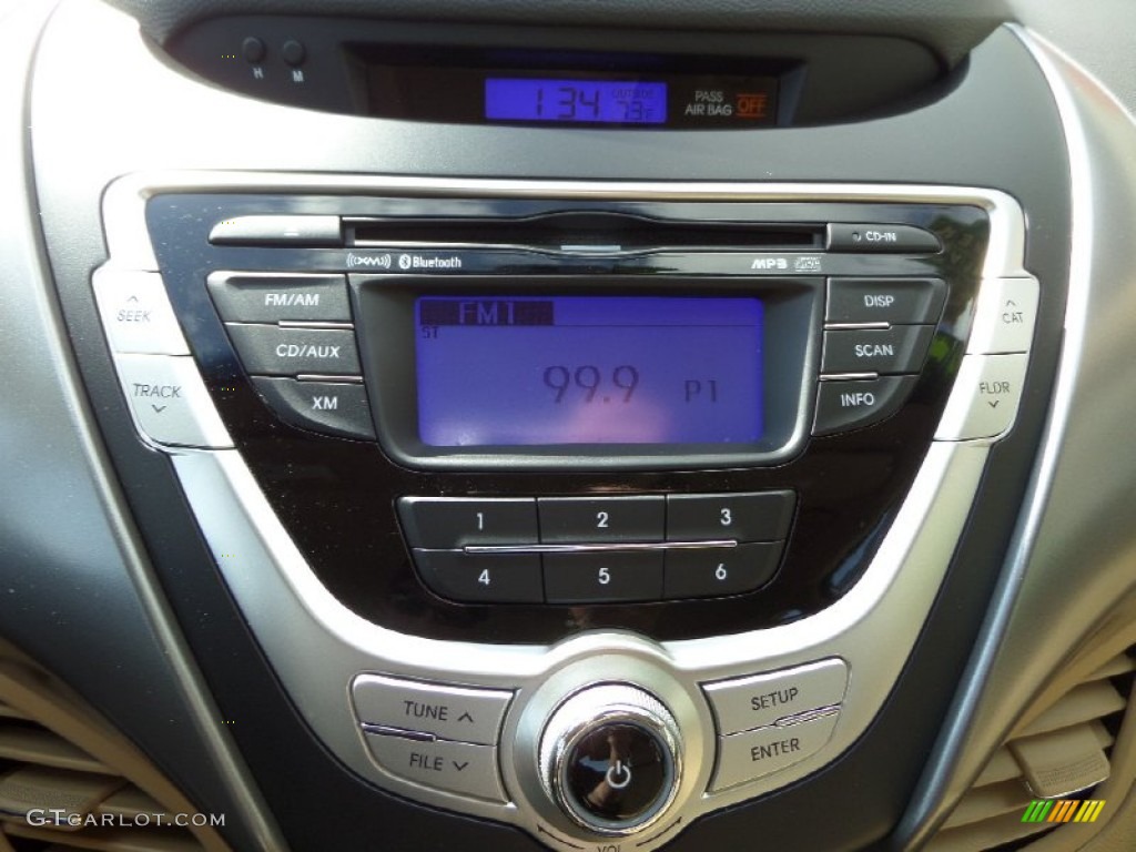2012 Elantra GLS - Shimmering White / Beige photo #16