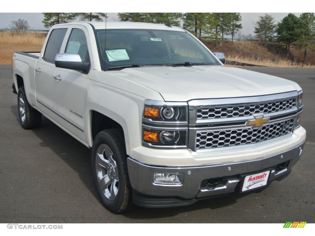 2014 Silverado 1500 LTZ Crew Cab 4x4 - White Diamond Tricoat / Jet Black/Dark Ash photo #1