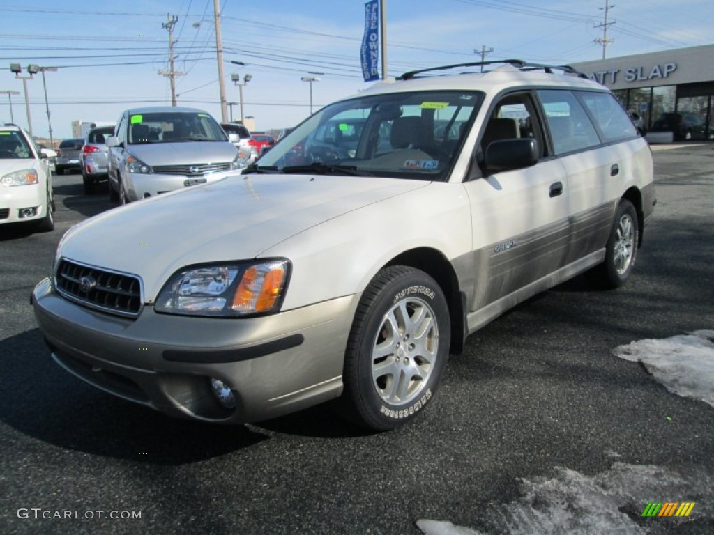 2004 Outback Wagon - White Frost Pearl / Beige photo #2