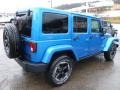 2014 Hydro Blue Pearl Jeep Wrangler Unlimited Sahara 4x4  photo #5