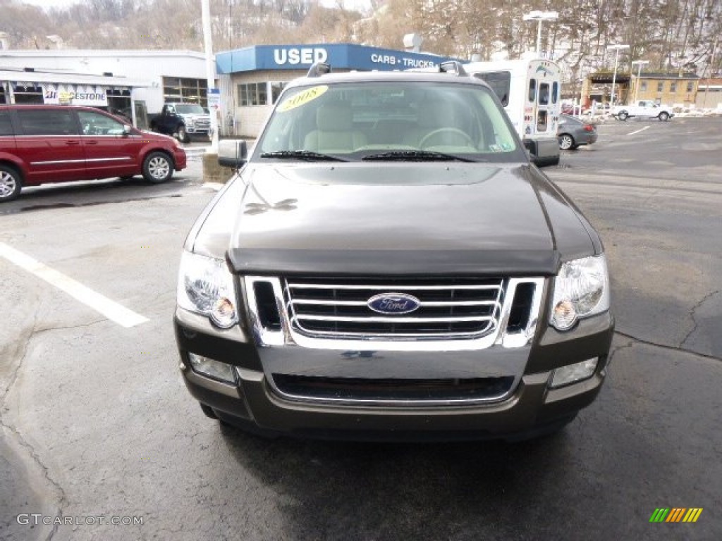 2008 Explorer Sport Trac Limited 4x4 - Stone Green Metallic / Camel photo #3