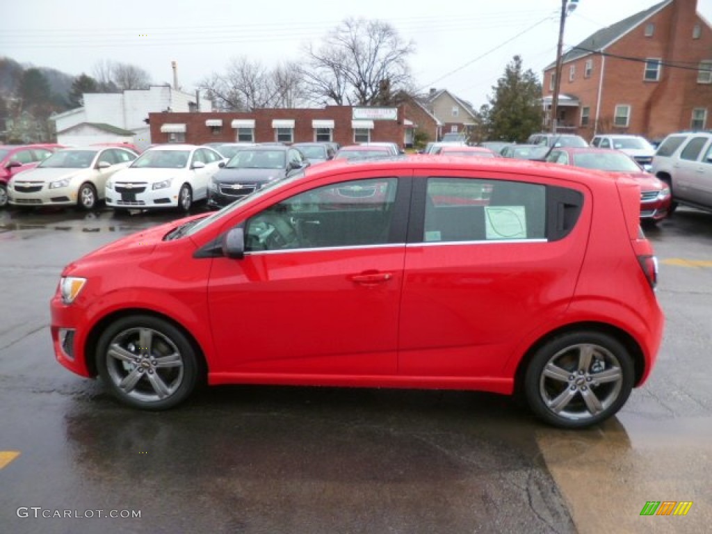 Red Hot 2014 Chevrolet Sonic RS Hatchback Exterior Photo #90791632