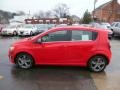 Red Hot 2014 Chevrolet Sonic RS Hatchback Exterior