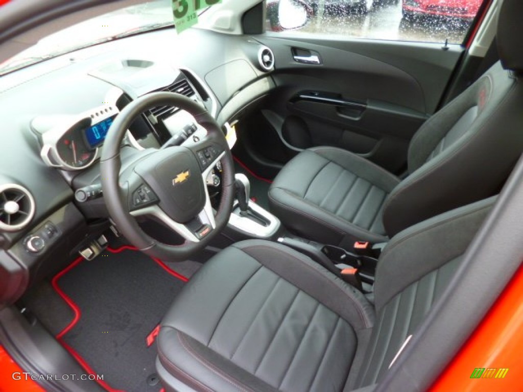 RS Jet Black Interior 2014 Chevrolet Sonic RS Hatchback Photo #90792045