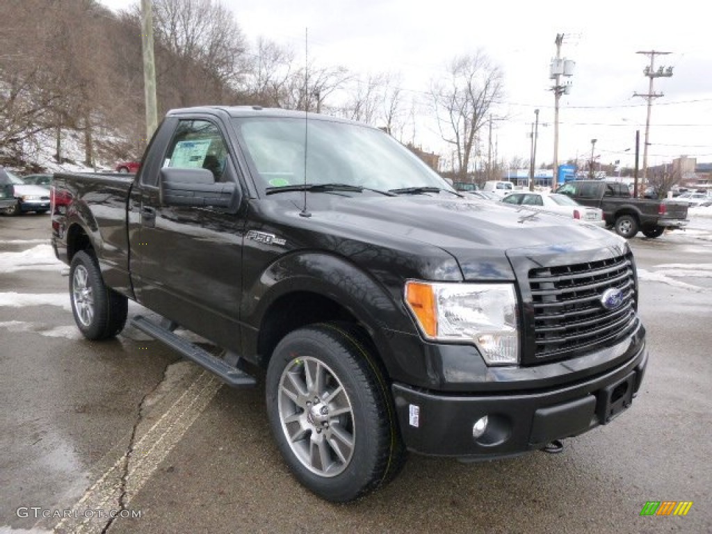 Tuxedo Black 2014 Ford F150 STX Regular Cab 4x4 Exterior Photo #90792597