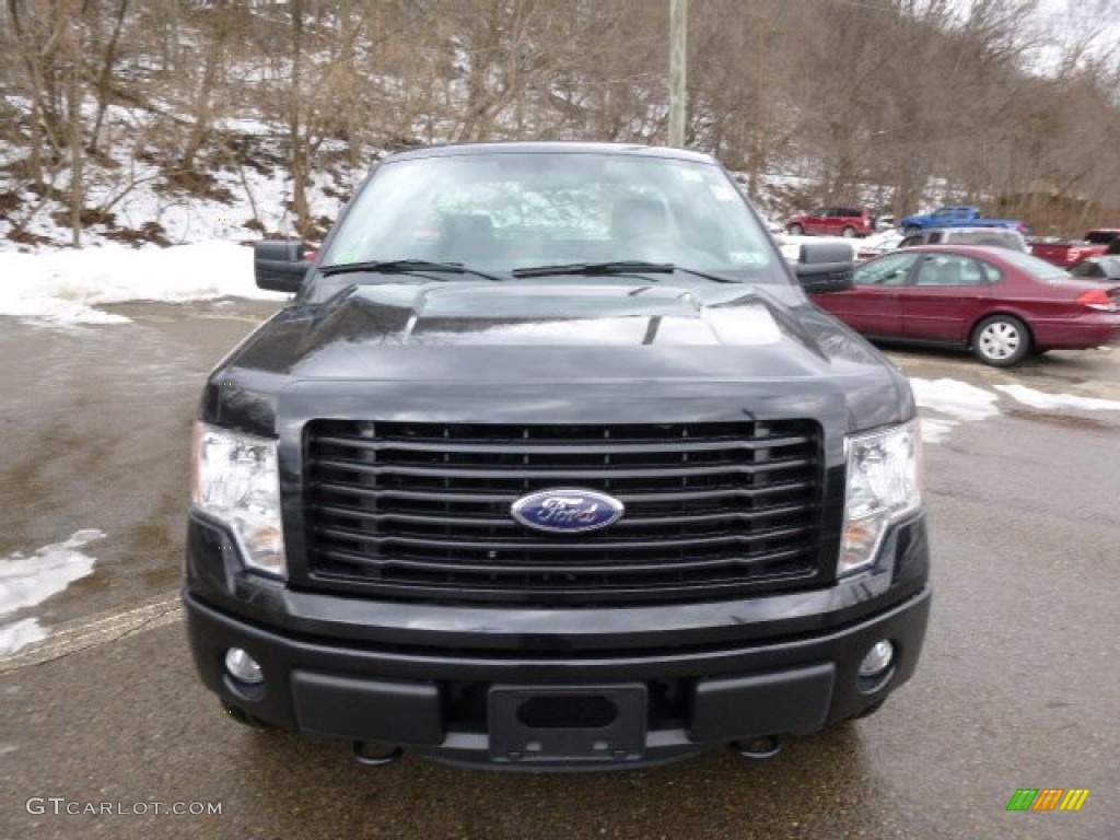 2014 F150 STX Regular Cab 4x4 - Tuxedo Black / Steel Grey photo #3