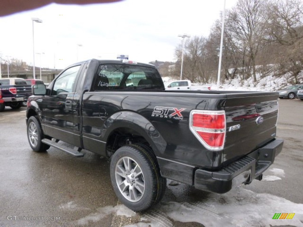 2014 F150 STX Regular Cab 4x4 - Tuxedo Black / Steel Grey photo #6