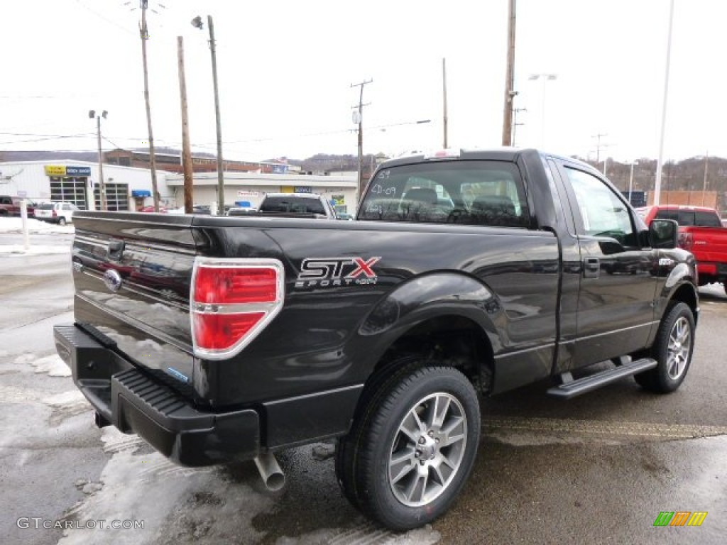 2014 F150 STX Regular Cab 4x4 - Tuxedo Black / Steel Grey photo #8