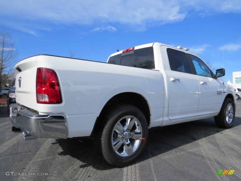 2014 1500 Big Horn Crew Cab - Bright White / Canyon Brown/Light Frost Beige photo #3