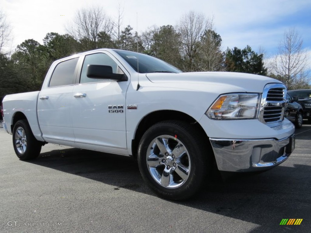 2014 1500 Big Horn Crew Cab - Bright White / Canyon Brown/Light Frost Beige photo #4