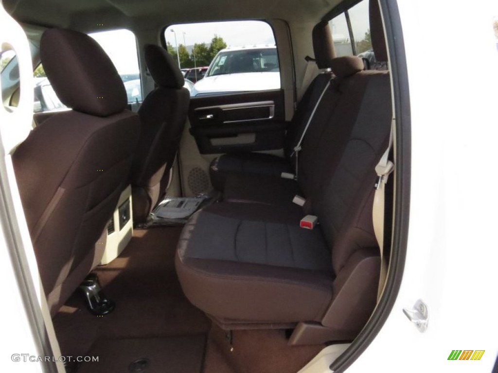 2014 1500 Big Horn Crew Cab - Bright White / Canyon Brown/Light Frost Beige photo #8