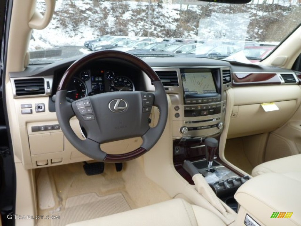 2014 Lexus LX 570 Parchment Dashboard Photo #90794944