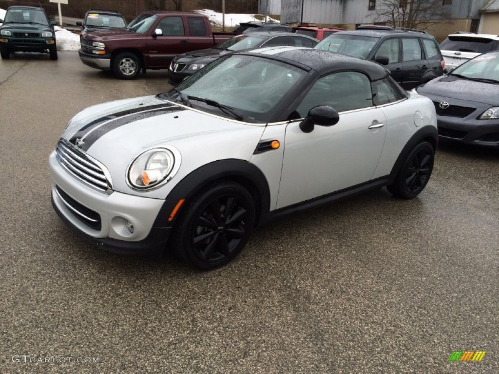 2013 Cooper Coupe - White Silver Metallic / Carbon Black photo #1