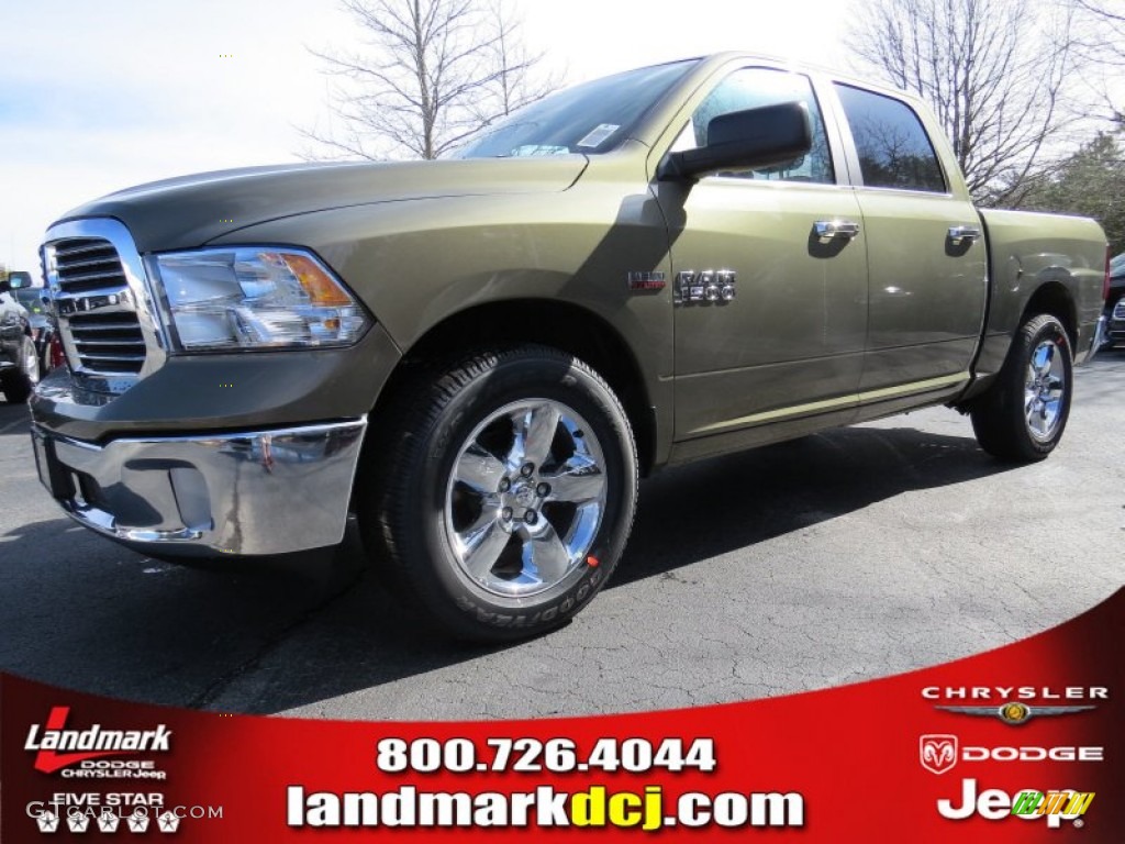 2014 1500 Big Horn Crew Cab - Prairie Pearl Coat / Canyon Brown/Light Frost Beige photo #1