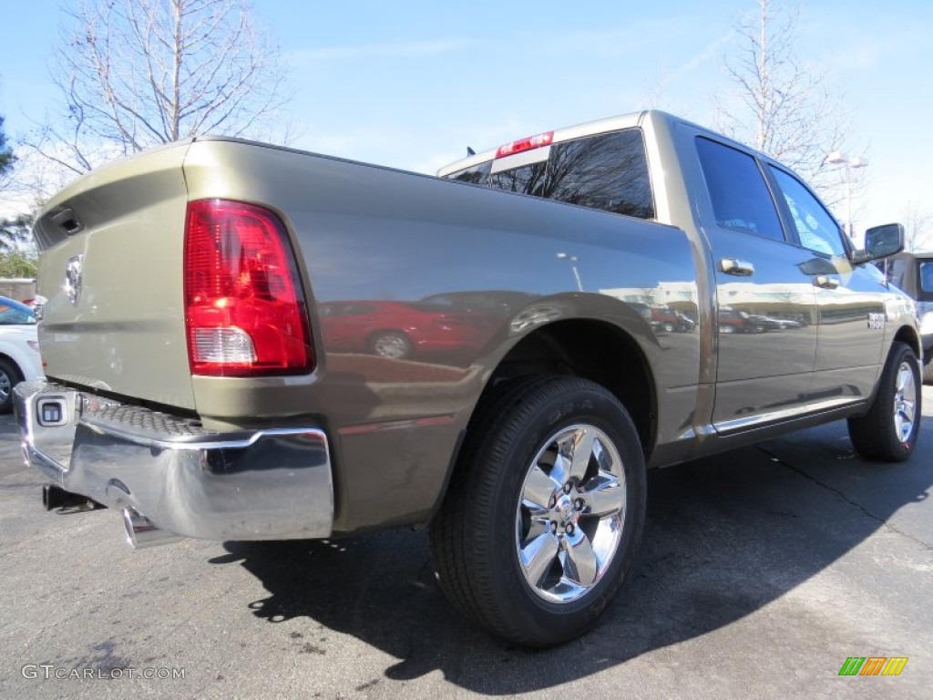 2014 1500 Big Horn Crew Cab - Prairie Pearl Coat / Canyon Brown/Light Frost Beige photo #3